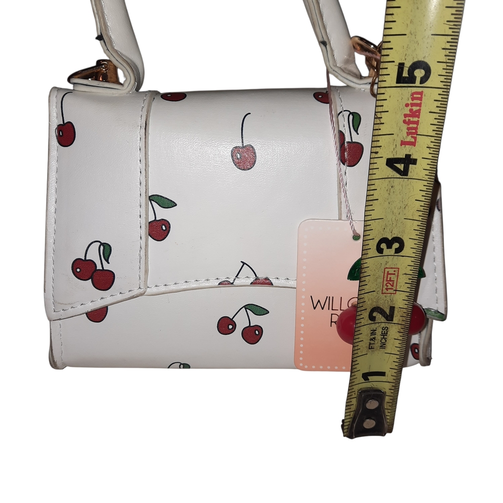 Willow White Cherry Print Handbag - Picture 5 of 7